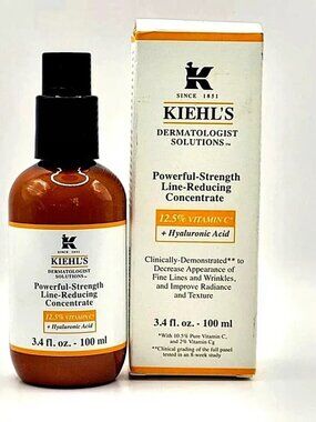 KIEHL'S Powerful Strength Line Reducing Concentrate Hyaluronic 3.4 oz new